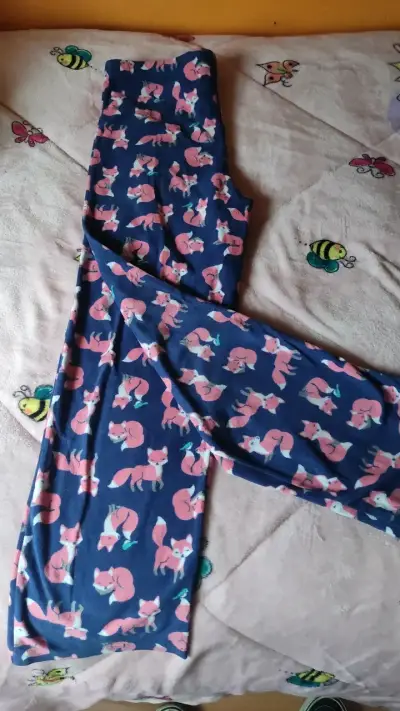Pantalones pijama azul con estampado de zorros - miniatura 2