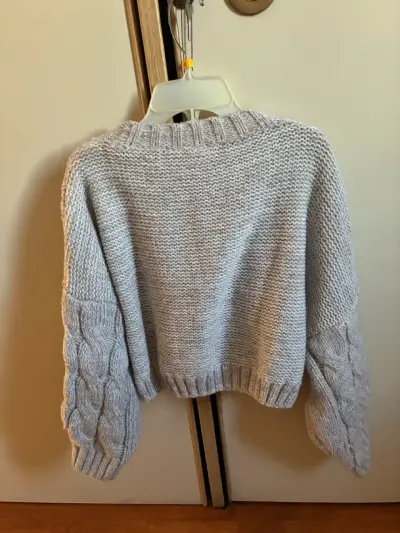 Suéter tejido gris claro Sioux talla M - miniatura 3
