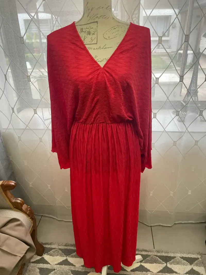 Vestido largo rojo Zara - 1