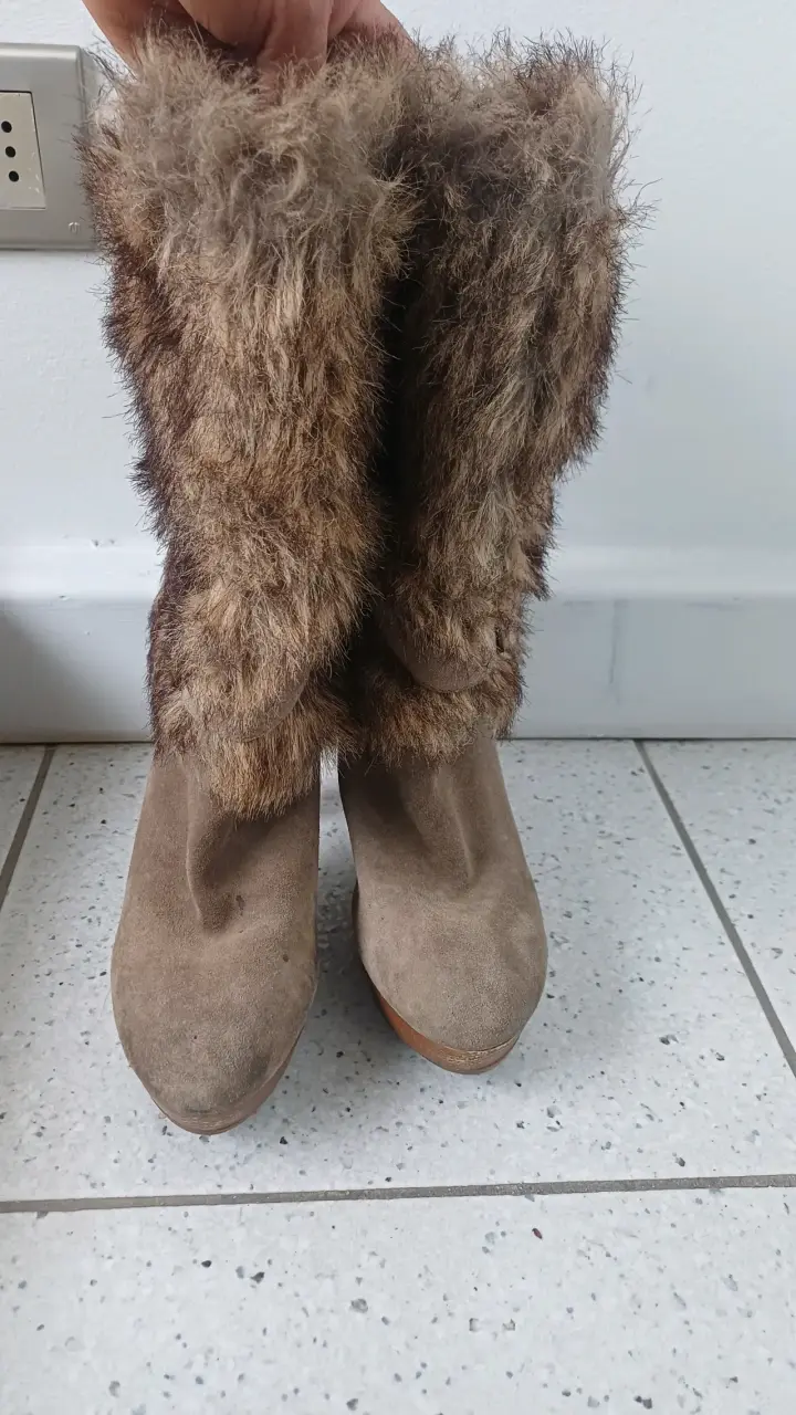 Botas de tacón con forro de piel sintética - 2