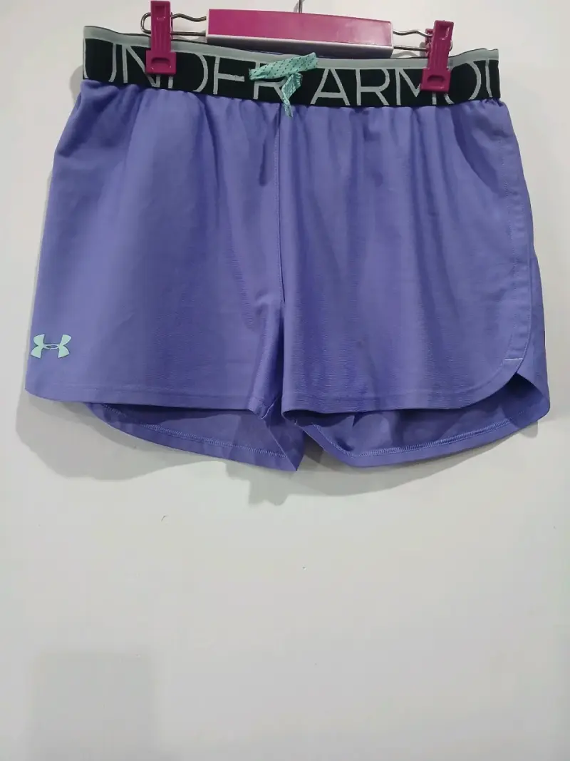 Shorts deportivos Under Armour morados para mujer - 1