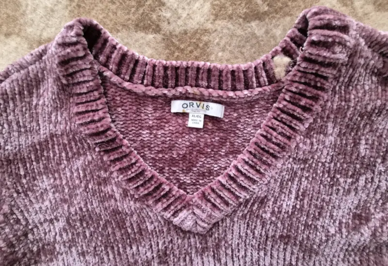 Suéter de chenilla morado Orvis para mujer - 2