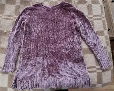 Suéter de chenilla morado Orvis para mujer - miniatura 3