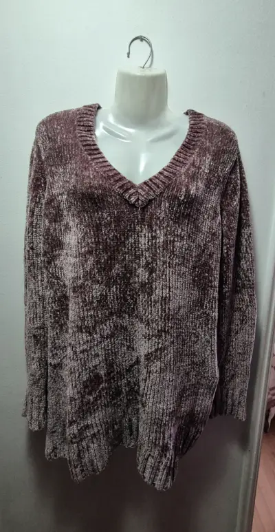 Suéter de chenilla morado Orvis para mujer - miniatura 4