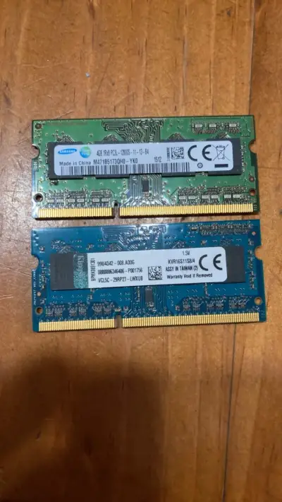Memorias RAM Samsung y Kingston 4GB para laptop - miniatura 1