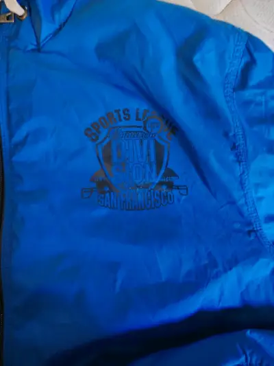 Chaqueta azul con capucha Angelo Litrico - miniatura 2