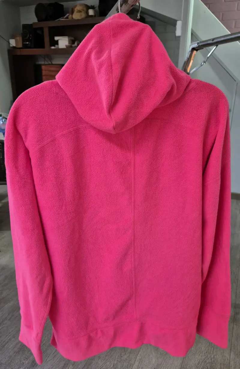 Polerón de polar rosado con capucha para mujer - 4