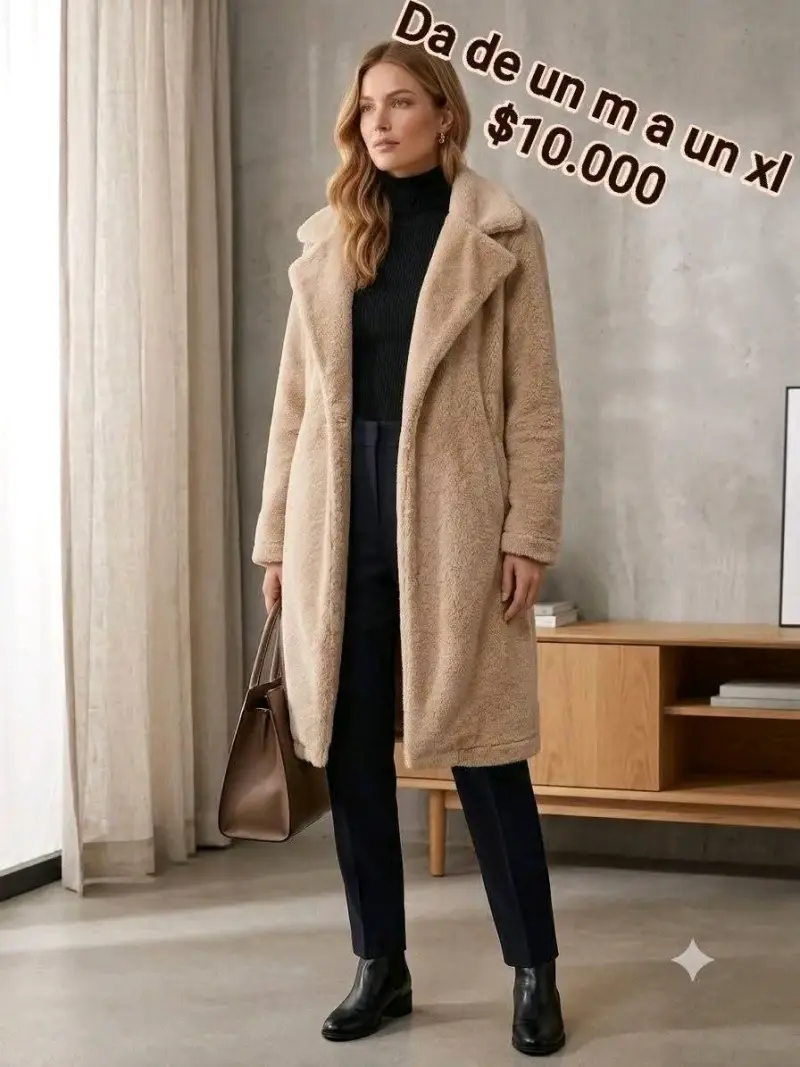 Abrigo de mujer beige elegante