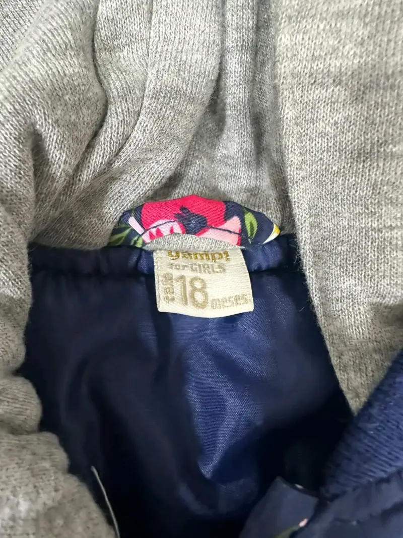 Chaqueta floral para niña con capucha - 3