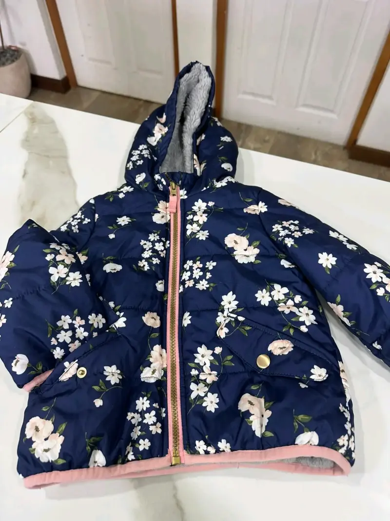 Chaqueta de invierno floral para niña Carter's - 1
