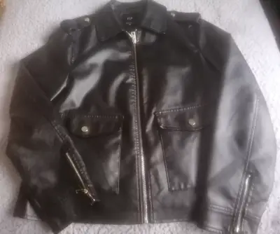 Chaqueta de Ecocuero negra para mujer  FSP - miniatura 1