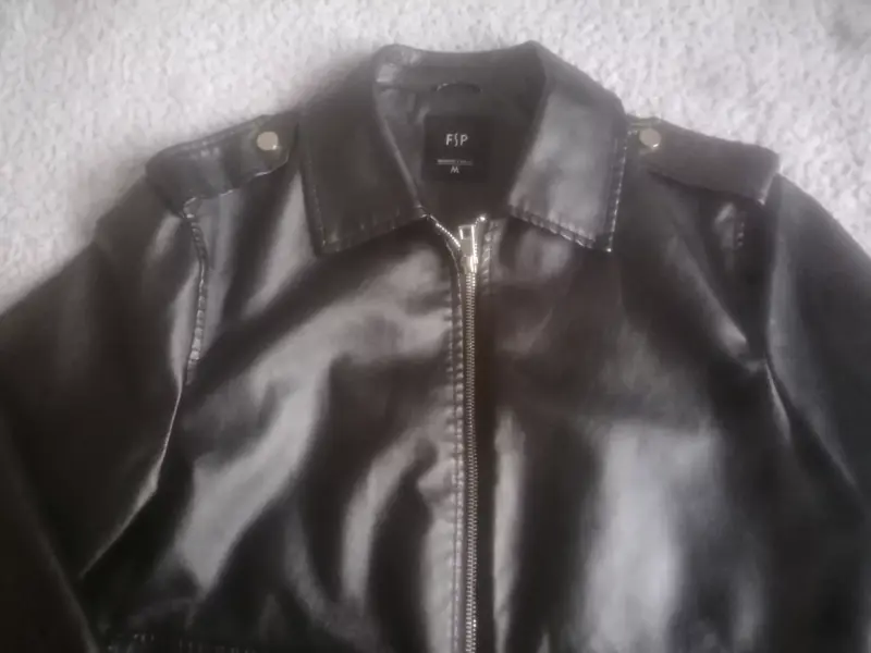 Chaqueta de Ecocuero negra para mujer FSP - 2