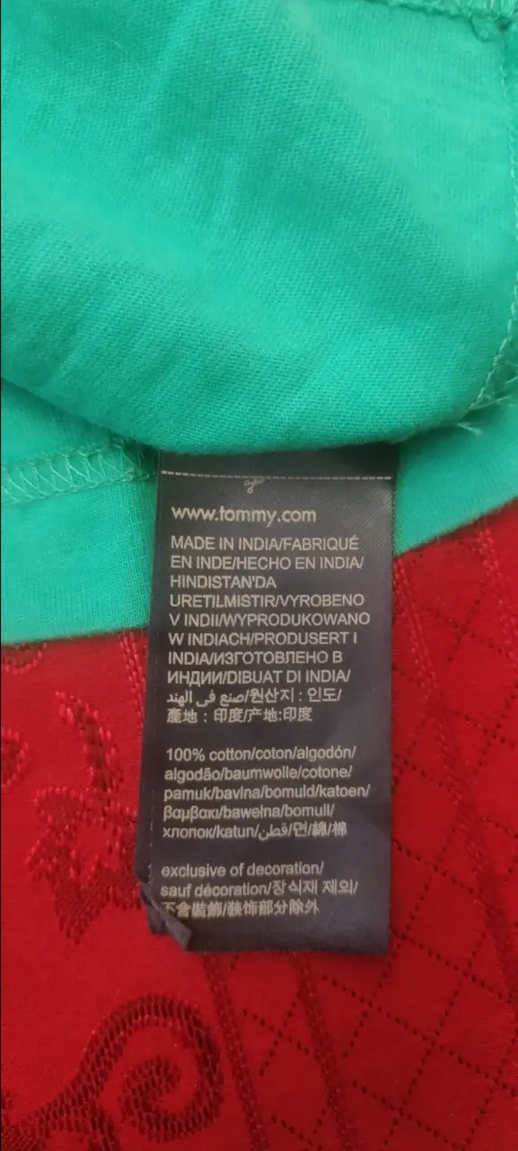 Polera Tommy Hilfiger verde algodón orgánico - 2