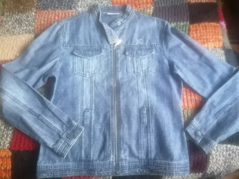 Chaqueta de mezclilla azul para mujer - 1