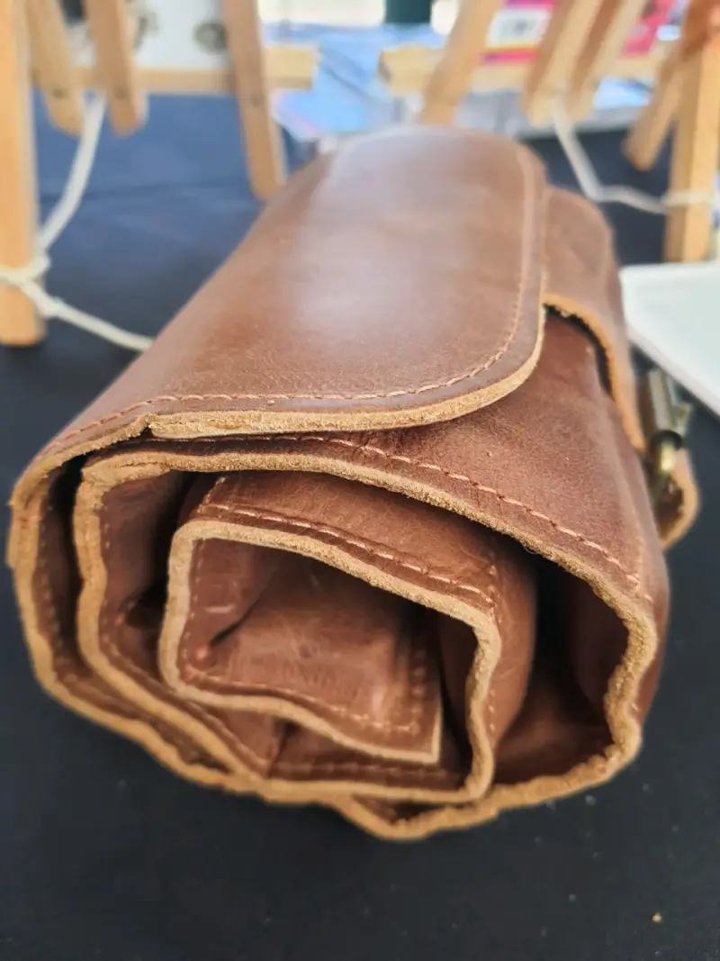 Estuche de Cuero para Dominó con Fichas - 5