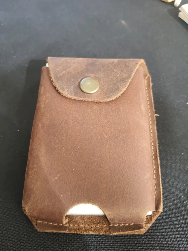 Estuche de cuero para cartas españolas - 1