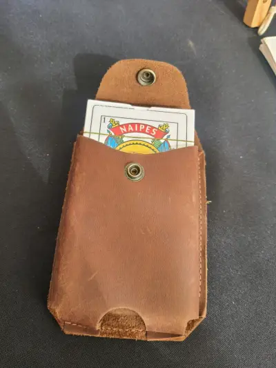 Estuche de cuero para cartas españolas - miniatura 2