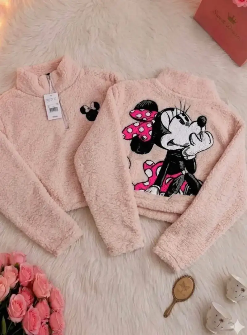 Polerón de felpa Minnie Mouse para mujer - 4