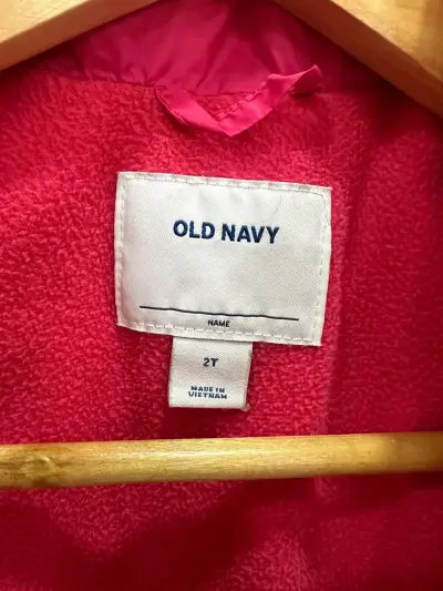 Chaleco sin mangas para niña Old Navy rosa - miniatura 2