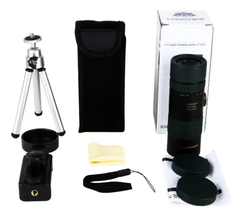 Lente Zoom X24 Ajustable Camara Telefono + Tripode - 1