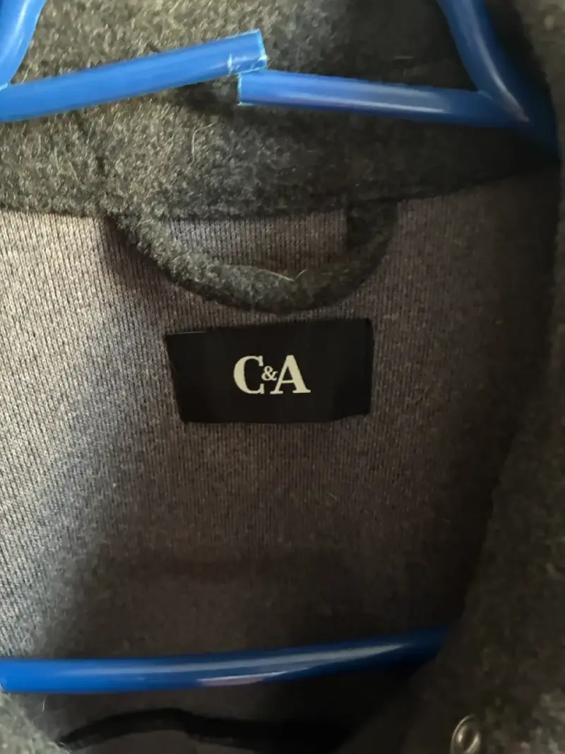 Chaqueta de lana gris C&A con cinturón - 2