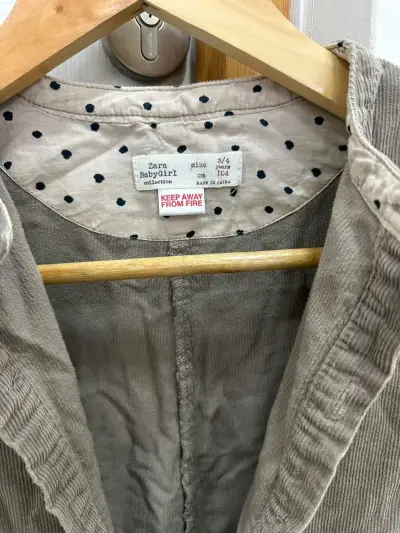 Enterito de pana gris para niña Zara BabyGirl - miniatura 2