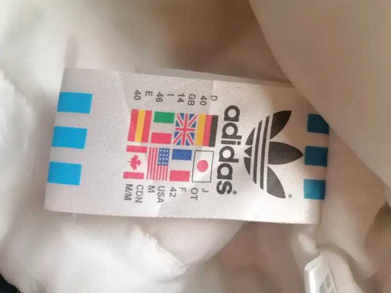 Chaqueta deportiva Adidas vintage blanca y azul - 3