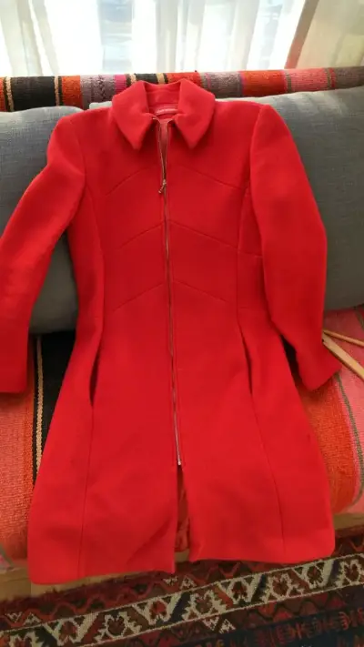 Abrigo rojo elegante Alain Manoukian - miniatura 1