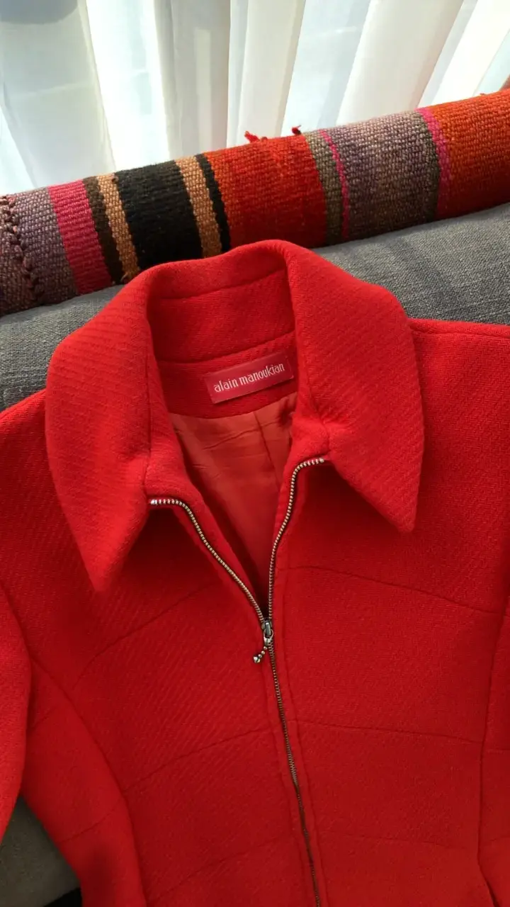 Abrigo rojo elegante Alain Manoukian - 2