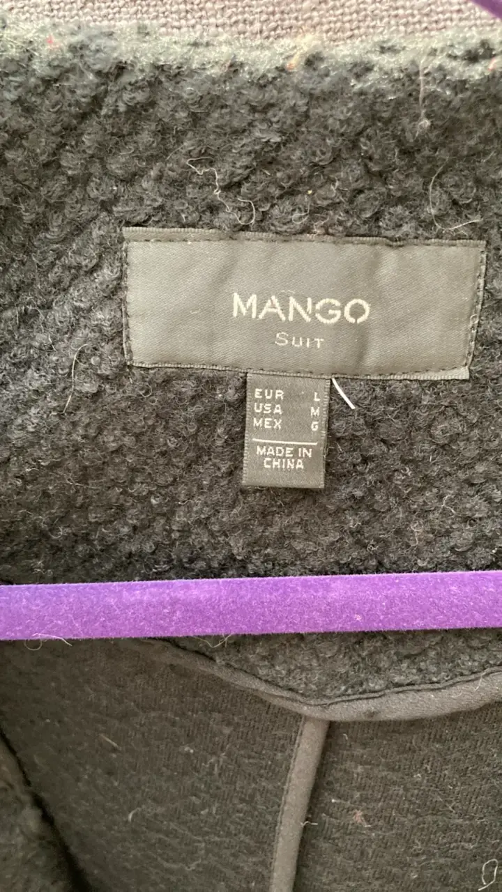 Abrigo de lana negro Mango para mujer - 2