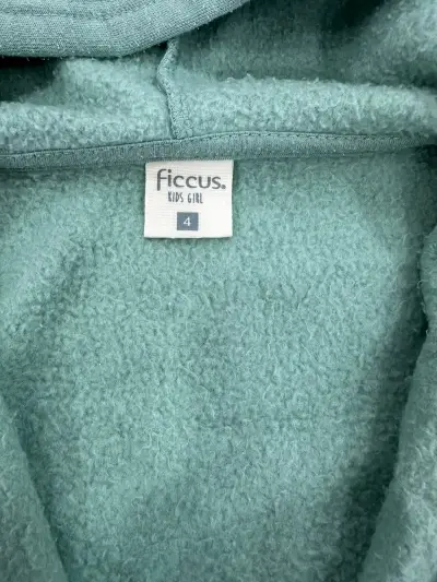 Polerón verde con capucha para niña Ficcus - miniatura 2