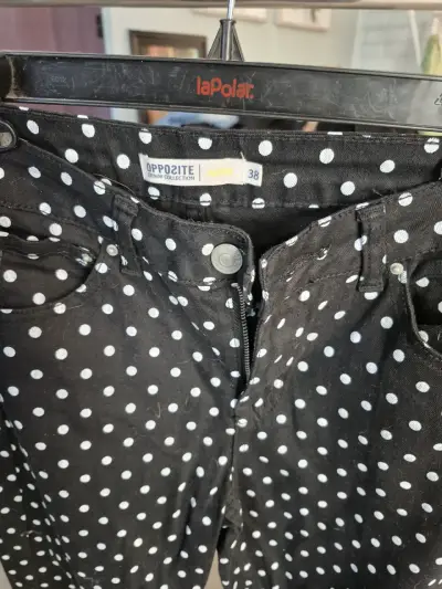 Pantalones de lunares negros Opposite talla 38 - miniatura 2