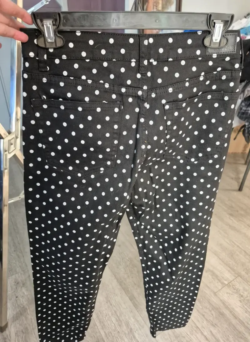 Pantalones de lunares negros Opposite talla 38 - 3