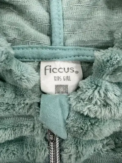 Chaqueta de felpa verde para niña Ficcus - miniatura 2