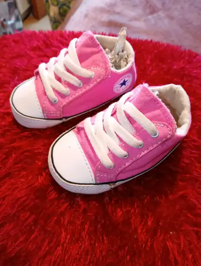 Zapatillas rosadas para bebé Converse All Star - miniatura 1