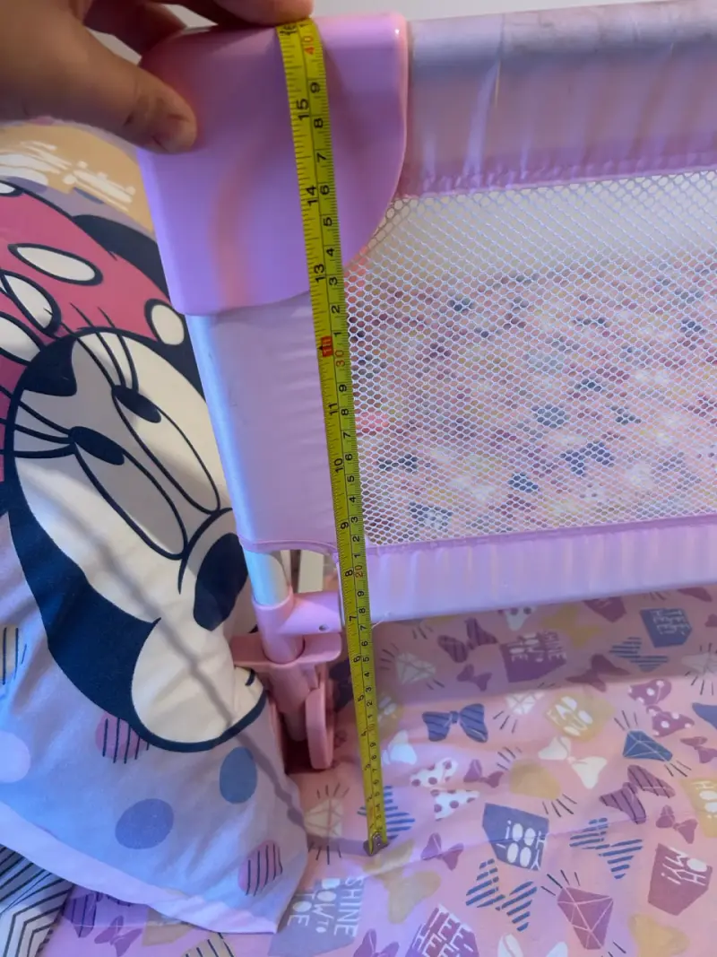 Baranda de seguridad para cama infantil rosa - 3