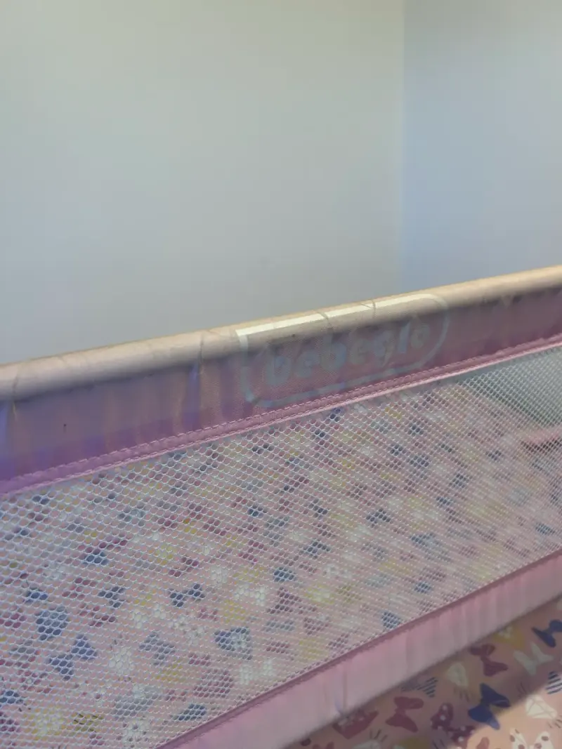 Baranda de seguridad para cama infantil rosa - 5