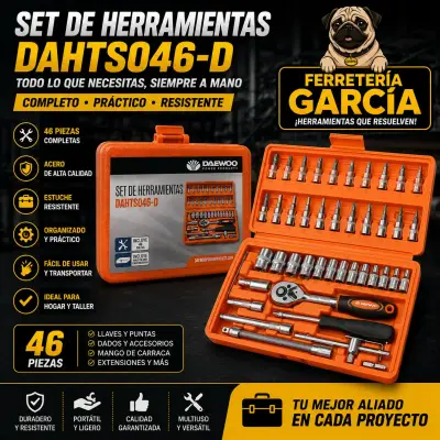 Set de Herramientas Daewoo DAHTS046-D 46 Piezas - miniatura 1