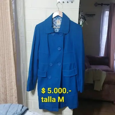 Abrigo azul mujer talla M - miniatura 1