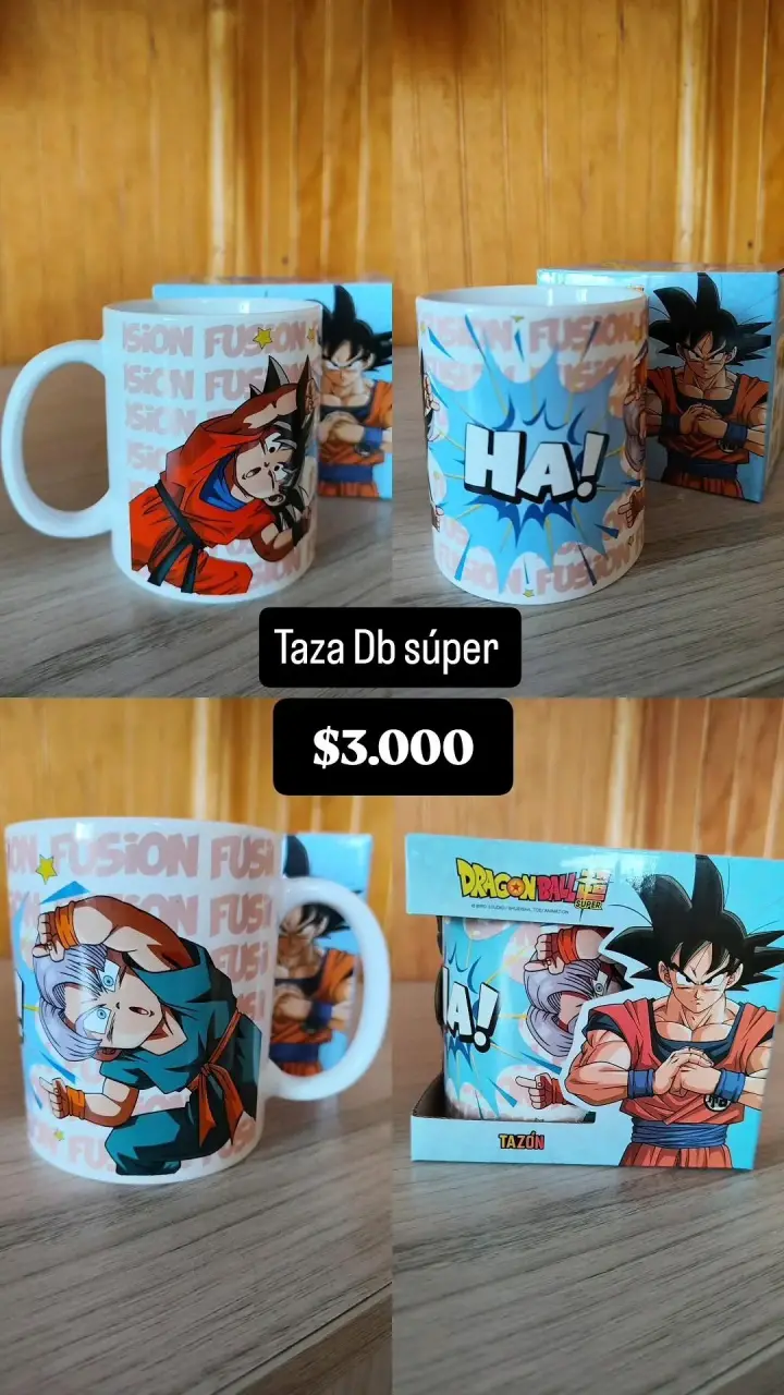 Taza Dragon Ball Super con diseño de fusión