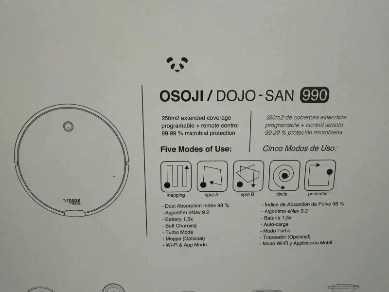 Robot aspiradora Osoji Dojo-San 990 con control remoto - 4