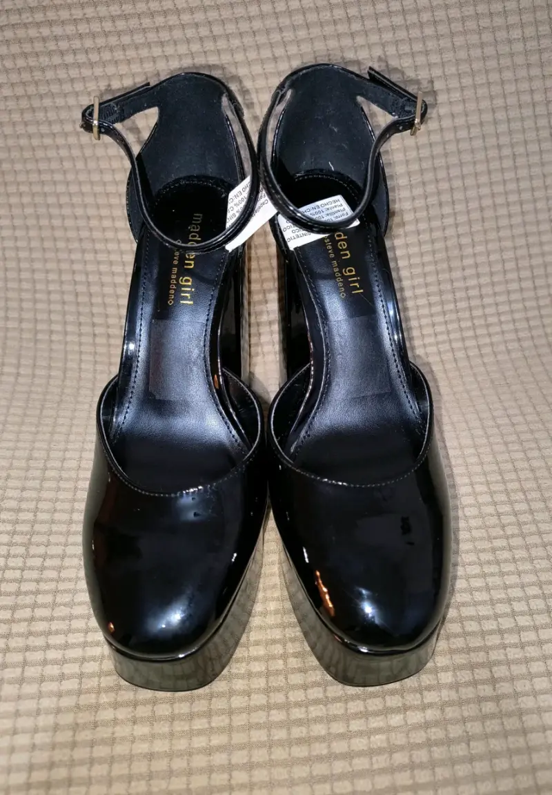 Zapatos de tacón alto negros charol - 5