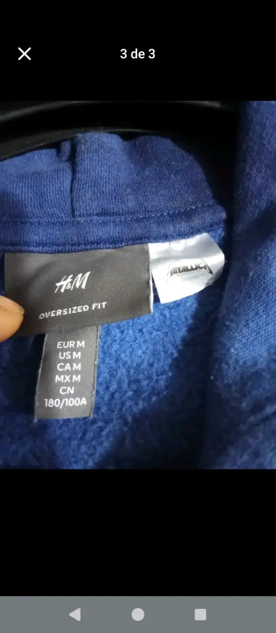 Polerón azul Metallica H&M oversized - 3