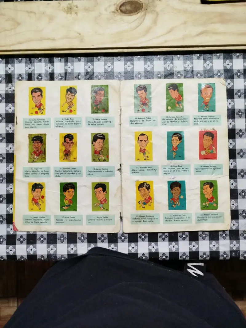 Álbum de caricaturas Mundial Chile 1962 - 2