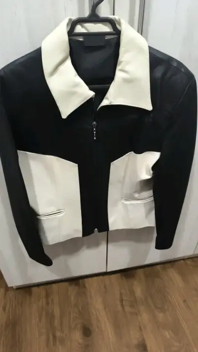 Chaqueta de cuero bicolor Todopielpara mujer - miniatura 4