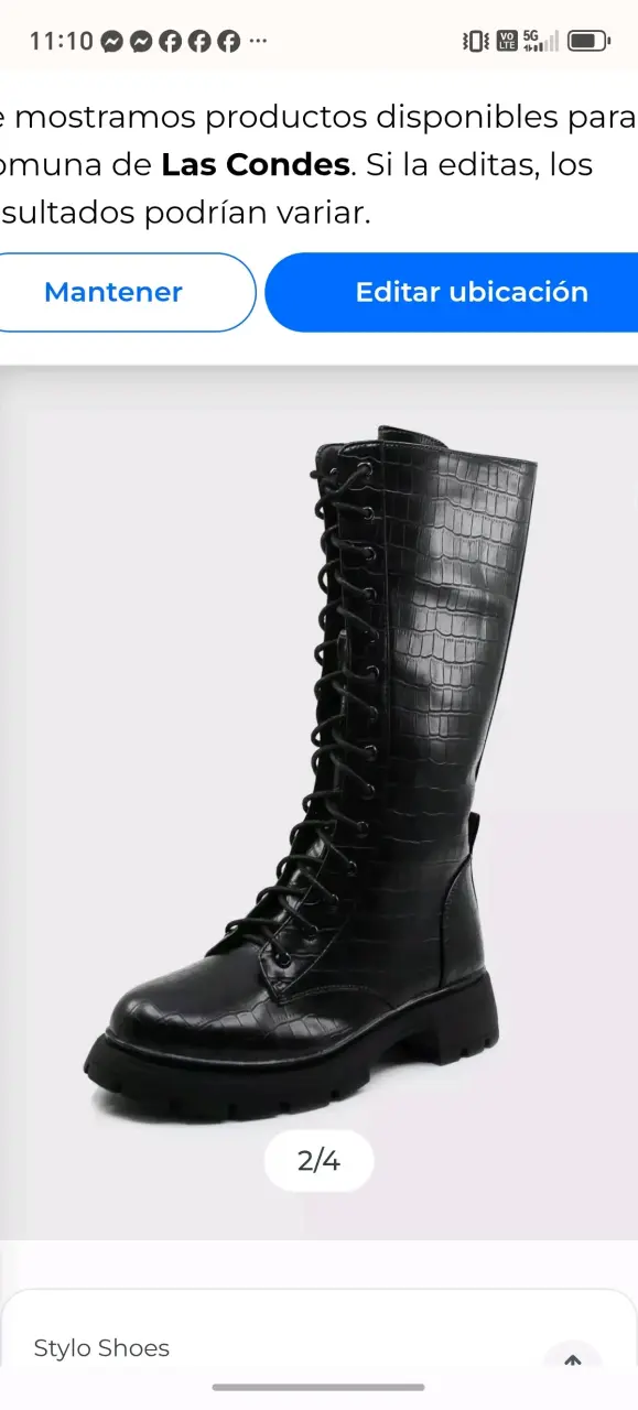 Botas negras de cuero estilo militar - 3