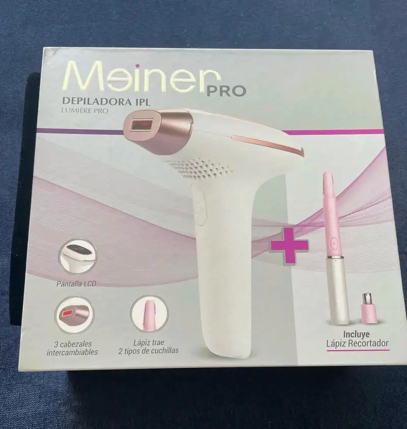Depiladora IPL Meiner Pro con cabezales