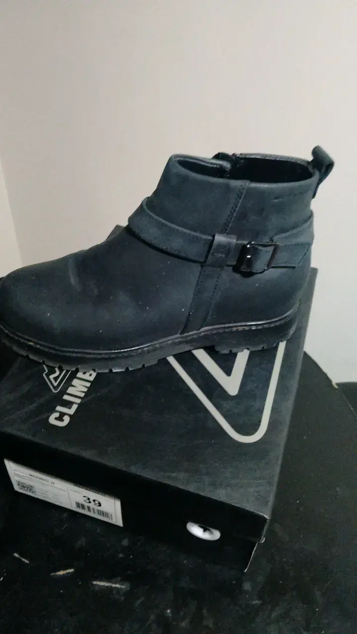 Botines negros de cuero talla 39 - 3