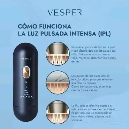 Depiladora IPL Vesper con accesorios - 2