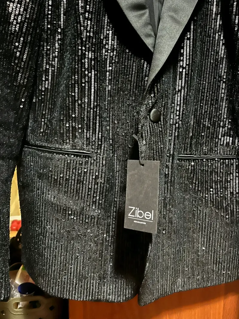 Blazer Zibel L de lentejuelas negro - 2